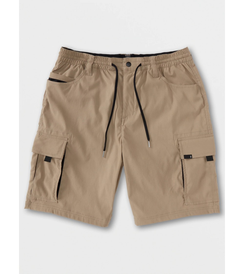 SKATE VITALS CARGO HYBRID SHORTS (KHAKI)